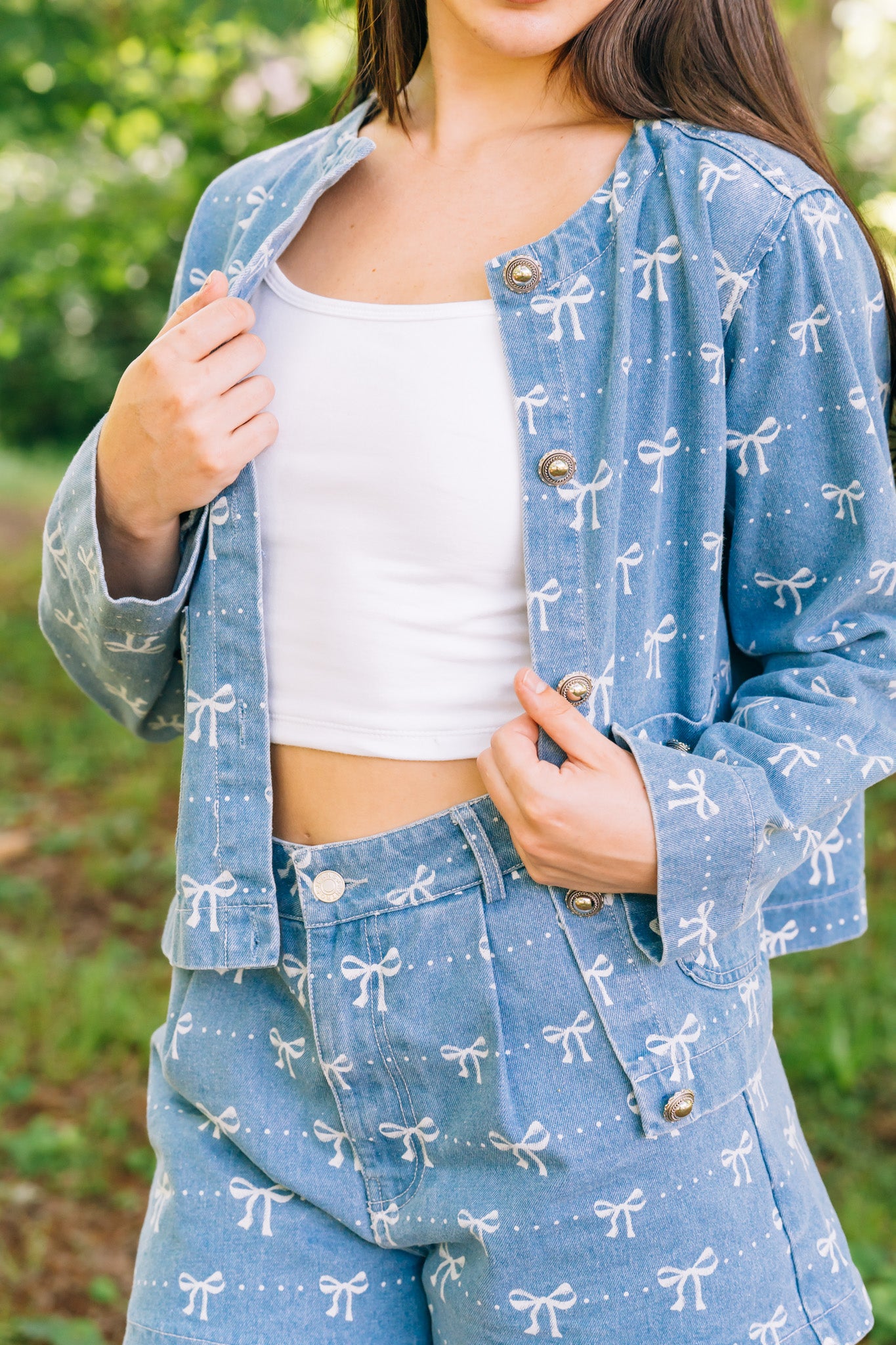 Bow & Blue Denim Set