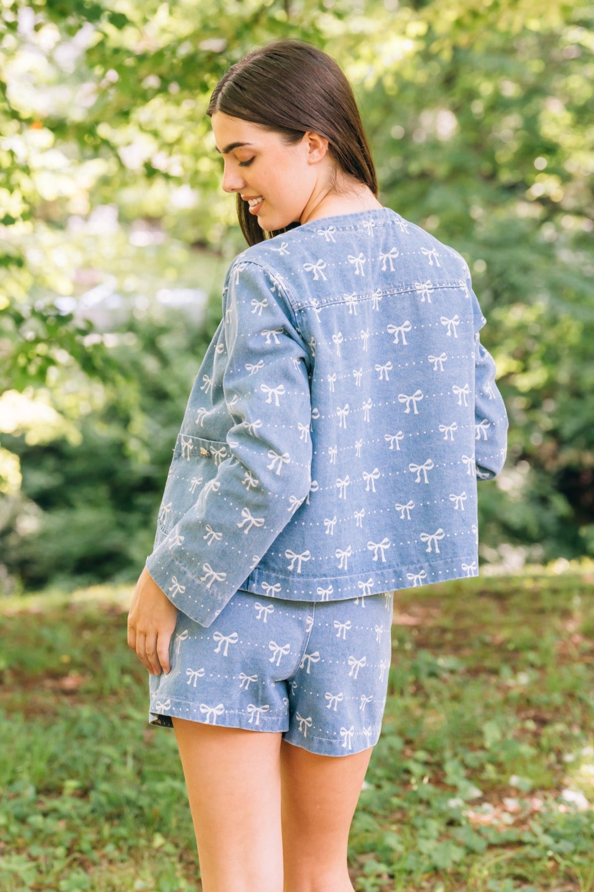 Bow & Blue Denim Set