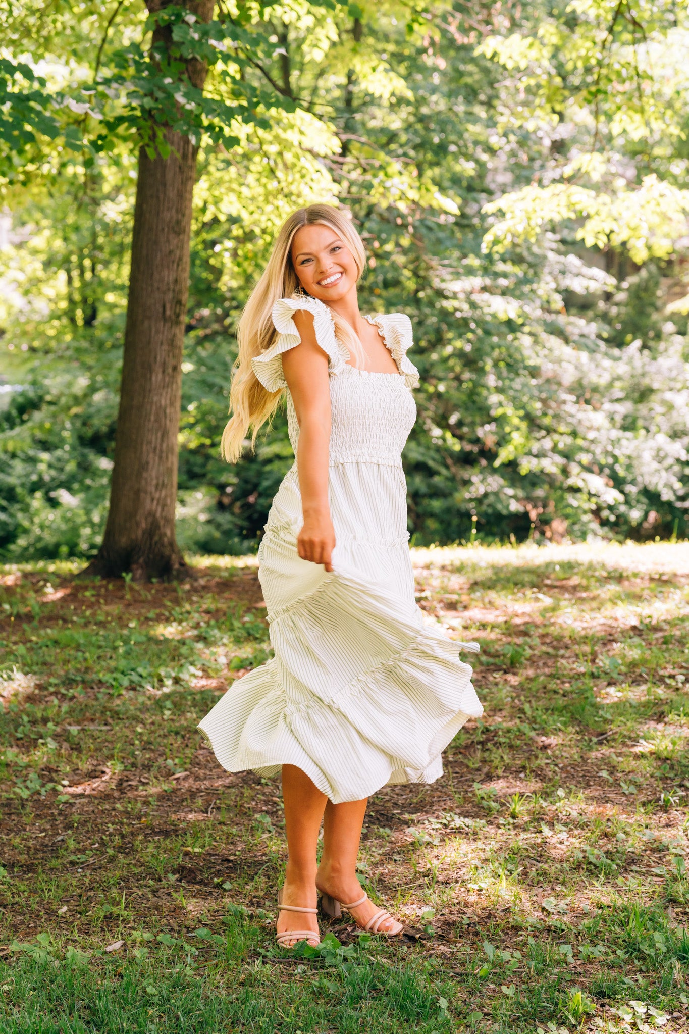 Rosemary Striped Midi Dress
