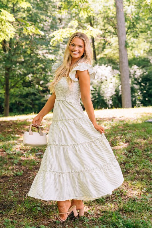 Rosemary Striped Midi Dress