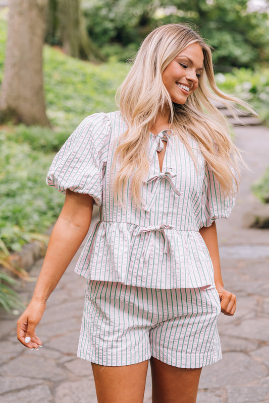 Poppy Striped Set